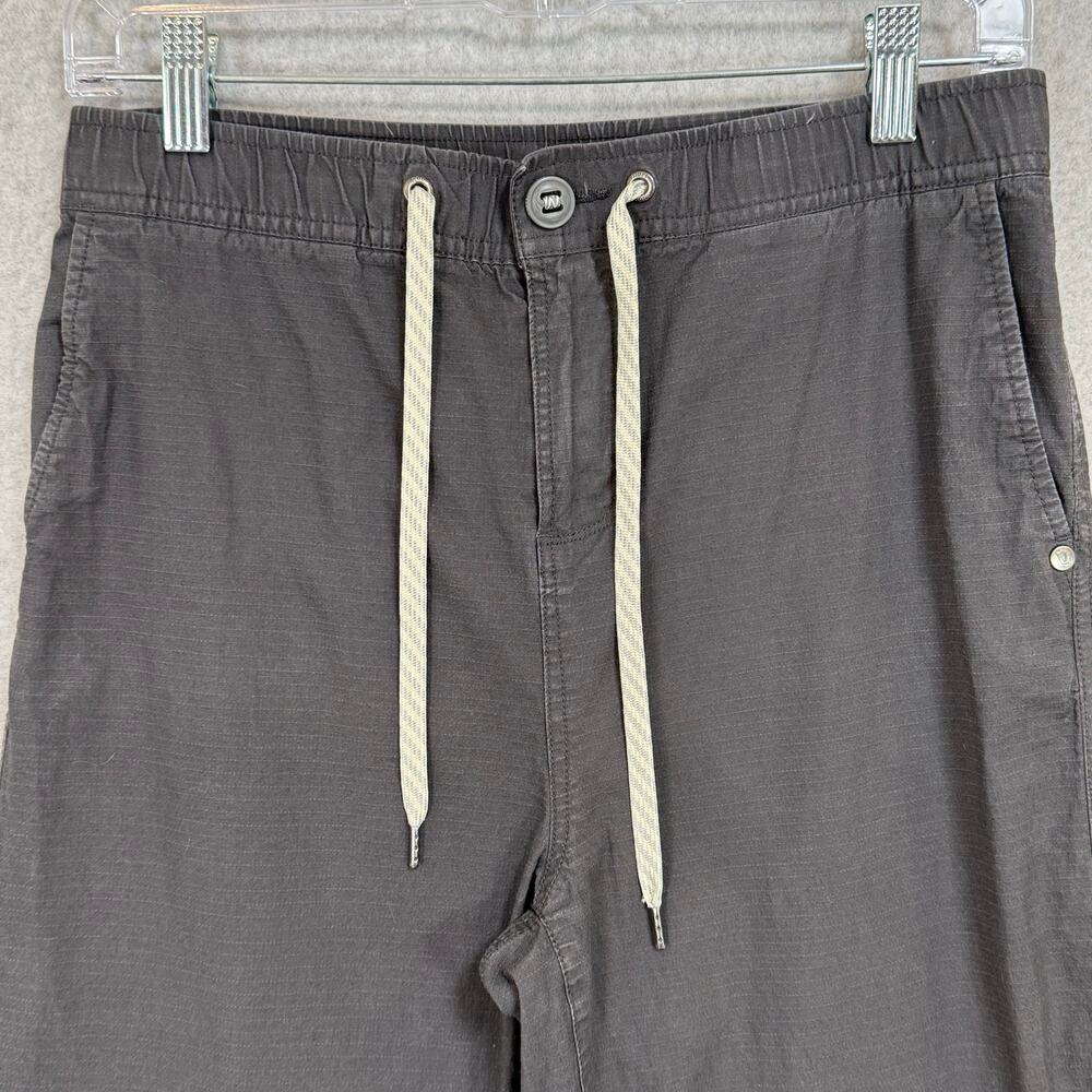 Vuori Rip Stop Pant Size M Wide Leg Cropped Comfort Travel Athleisure VW416 Gray - Picture 3 of 16